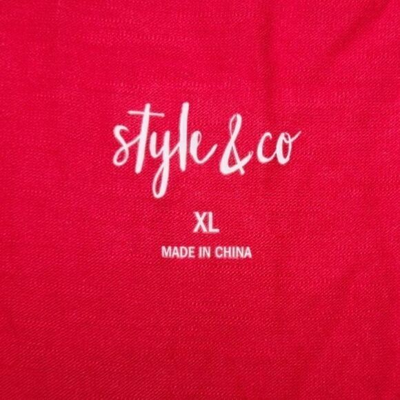 Styleâ&âCo.âPaisley FlagâGraphicâT-ShirtâSzâXL - Picture 5 of 9